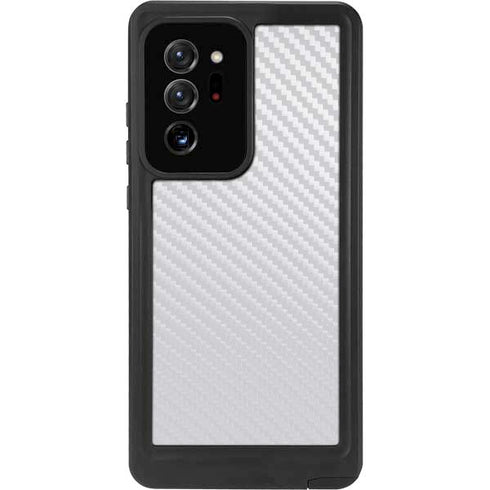 White Carbon Fiber Specialty Texture Material Galaxy Note20 Ultra 5G Waterproof Case